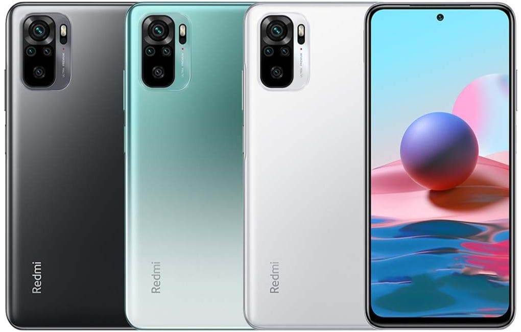 Imagen de varios colores del Xiaomi Redmi Note 10