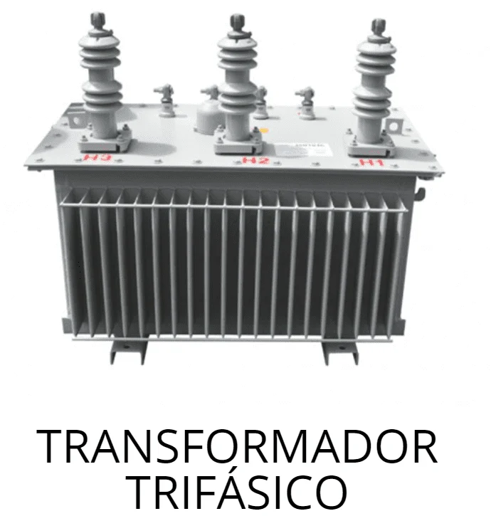 Simbolo de transformador electrico trifasico